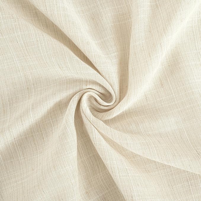 BGment Beige Linen Curtains 80 Inches Long - Image 8