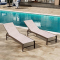 Crestlive Products Lounge Chair Outdoor Set of 2, Metal Pool Chaise Lounge by CrestliveProducts