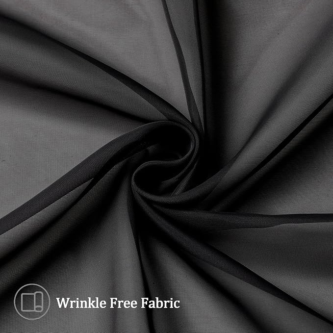 Aiyufeng Long Sheer Black Curtains - Image 7