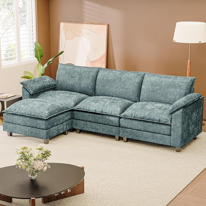 JUMMICO 118.9" Modular Sectional Cloud Couch 3-Seat Sofa Set - Image 7