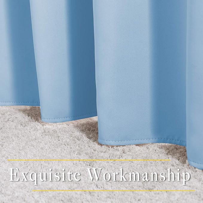 NICETOWN Blue Bedroom Blackout Curtains - Image 6