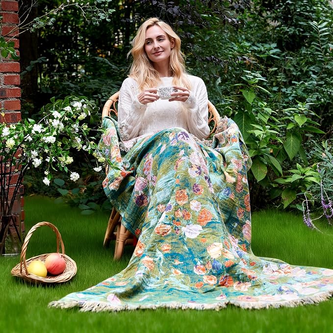 LUTBM Boho Throw Blanket for Couch Sofa Chair Summer Cotton Blankets for - Image 5