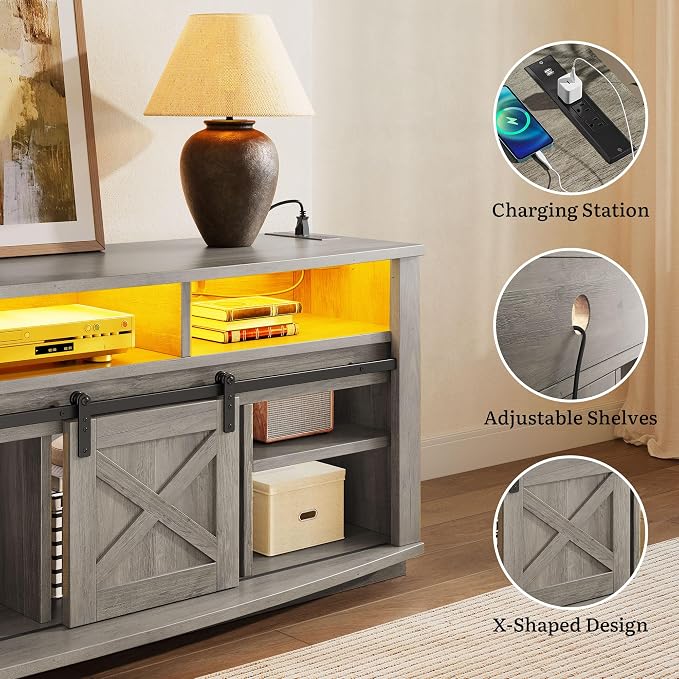 YITAHOME TV Stand for 75/80 Inch TV, Media Furniture TV Table - Image 5