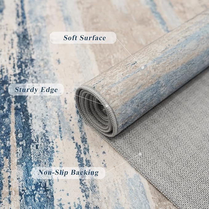 Abstract 3x10 Runner Rug Hallway - Image 7