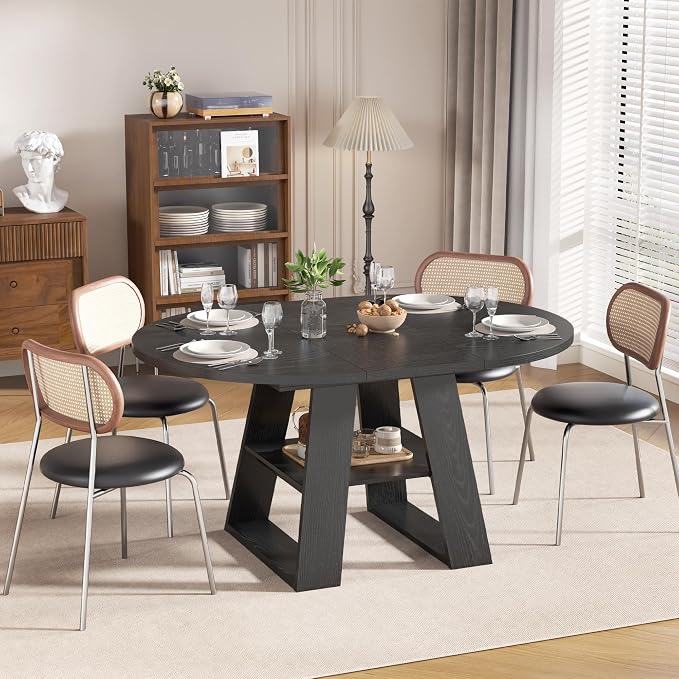 43.3in-59in Extendable Round Dining Table - Image 6