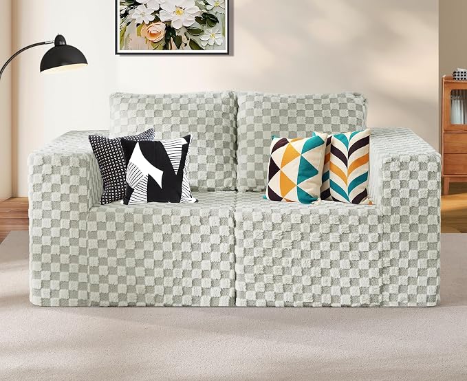Modular Sectional Sofa 2 Seater Loveseat Modular Couch by YourHomeDeservesMore