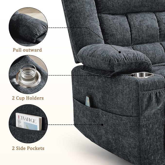 Korser 360° Swivel Rocker Recliner - Image 6