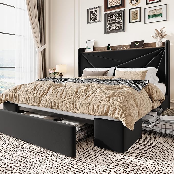 SHA CERLIN Queen Bed Frame by SHACERLIN