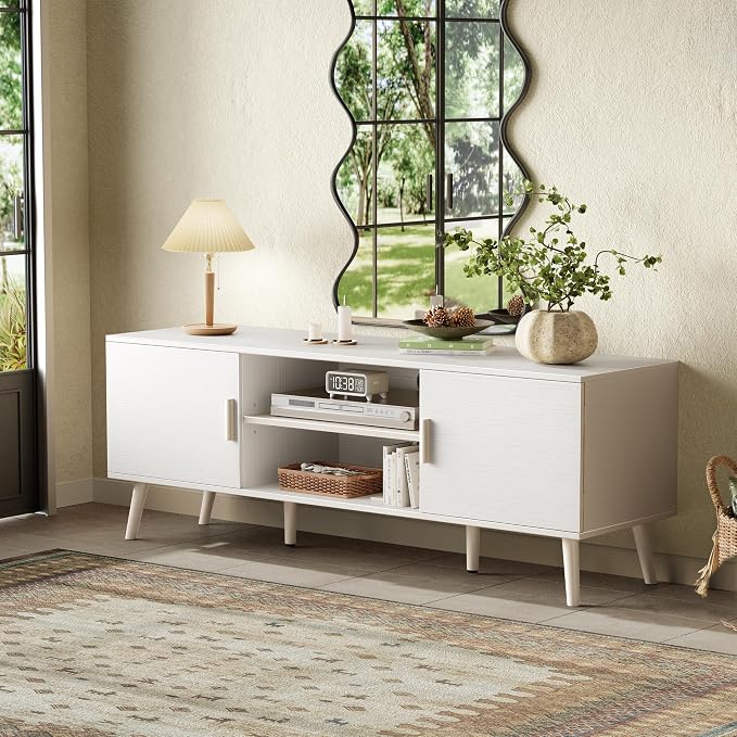 SUPERJARE TV Stand for 55 Inch TV, Entertainment Center - Image 9