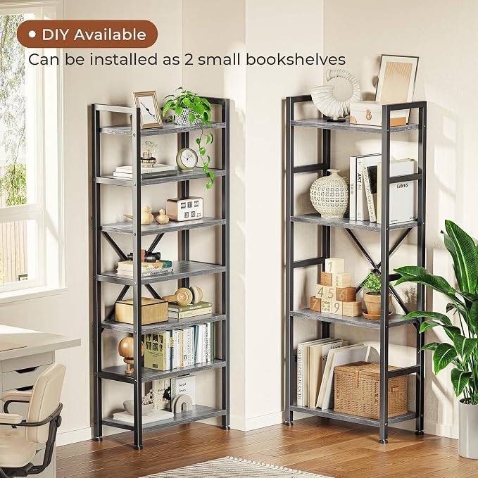SUPERJARE Triple Bookshelf, Bookcase - Image 5