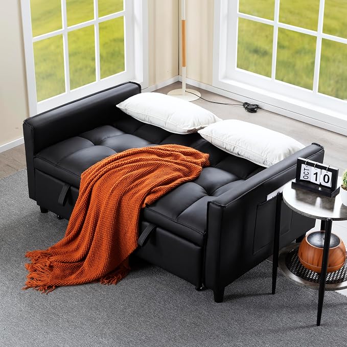 3 in 1 Convertible Sofa Bed, Loveseat Sleeper Sofa - Image 8