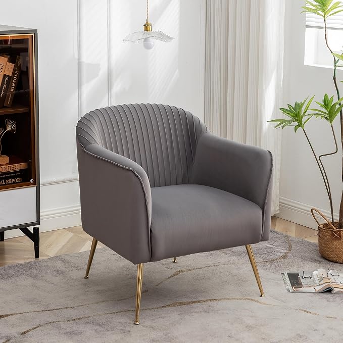 Container Furniture Direct Contemporary Velvet Accent Chairs - Image 5