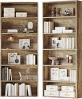IRONCK Bookshelves and Bookcases Set of 2 Floor Standing 6 Tiers Display by IRONCK