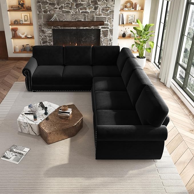 118" L-Shaped Sleeper Couch Bed - Image 8