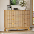 BORNOON Fluted 8 Drawer Tall Dresser, 47.2" Wide Modern Boho Chest of Drawers by BORNOON