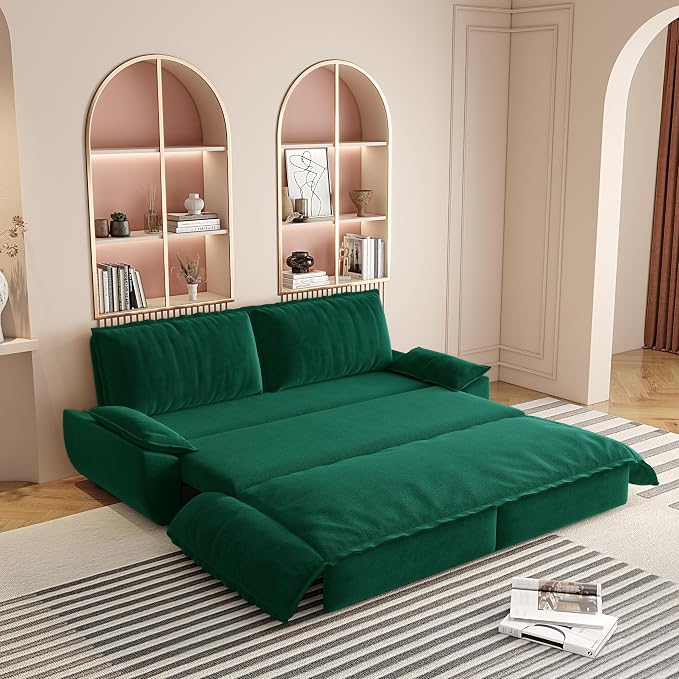 KEIKI 73.2" Pull Out Sofa Bed Queen, 3-in-1 Convertible Sleeper Couch by KEIKI