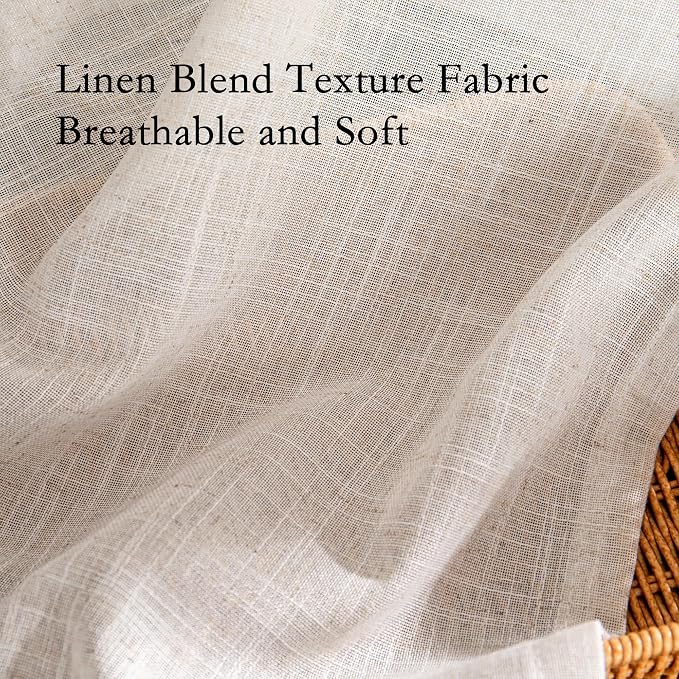 MYSKY HOME Extra Long Linen Curtains - Image 5