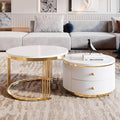 Merax Modern 2-Piece Round Nesting Coffee Table Set by Merax