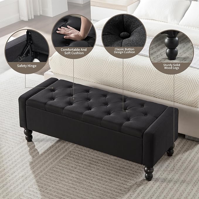 50" W Storage Ottoman Bench - Image 4