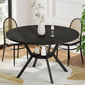 Black Dining Table for 2-4, 42 Inch Round Kitchen Table by MECHYIN