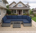 MOCHITO 7 Pieces Outdoor Patio Furniture Sets, All-Weather Sectional Sofa Grey by Unknown