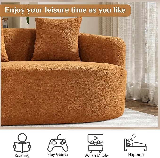 Oversized Sectional Sofa for Living Room, Modern Luxury Plush Chenille 4-Seater - Image 8