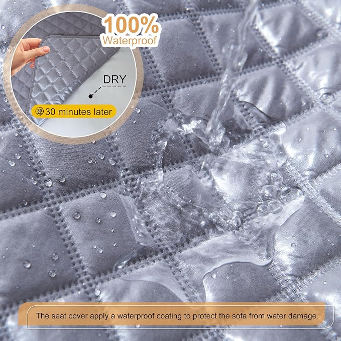 HDCAXKJ 100% Waterproof Reclining Sectional Couch Covers L Shape Recliner Sofa - Image 3