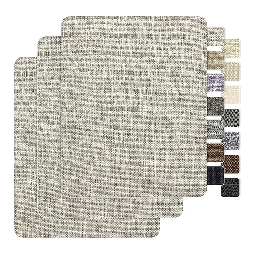 BESEZX Linen Fabric Repair Patch，3 PCS 9 * 11 Inch Self-Adhesive Couch Fabric by Besezx