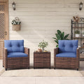 GarveeHome 3-Piece Outdoor Wicker Sofa Set, PE Rattan Patio Furniture by GarveeHome