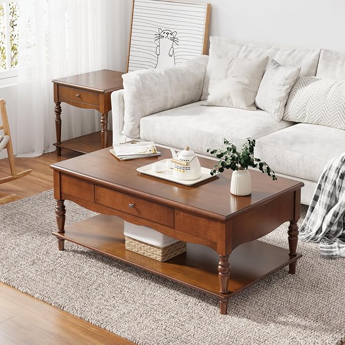 Rectangle Coffee Table with Drawers - Image 5