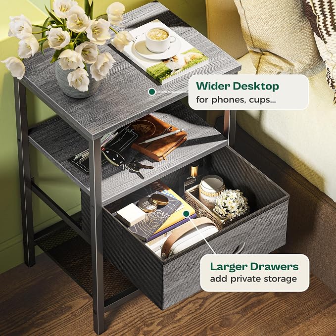 Huuger Nightstand Set of 2, Night Stand - Image 5