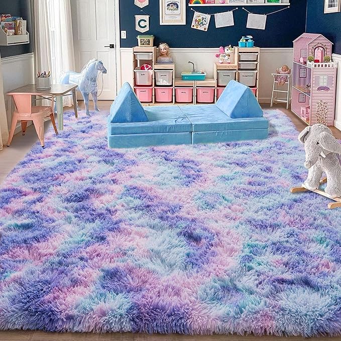 Rugs for Living Room 9x12, Soft Shaggy Modern Large Shag Area Rug for Bedroom by Quntue