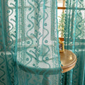 WAZZIO Boho Lace Curtains 2 Panels 72 Inch -Victorian Sheer Panel Drape French by WAZZIO