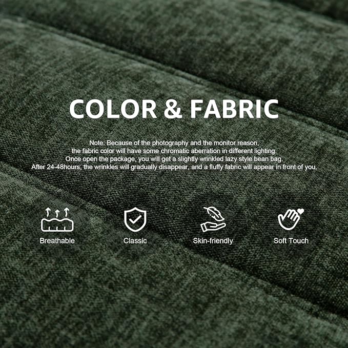 Bean Bag Chairs for Adults Giant Bean Bag Chair Memory Foam BeanBag Chair Bean - Image 4