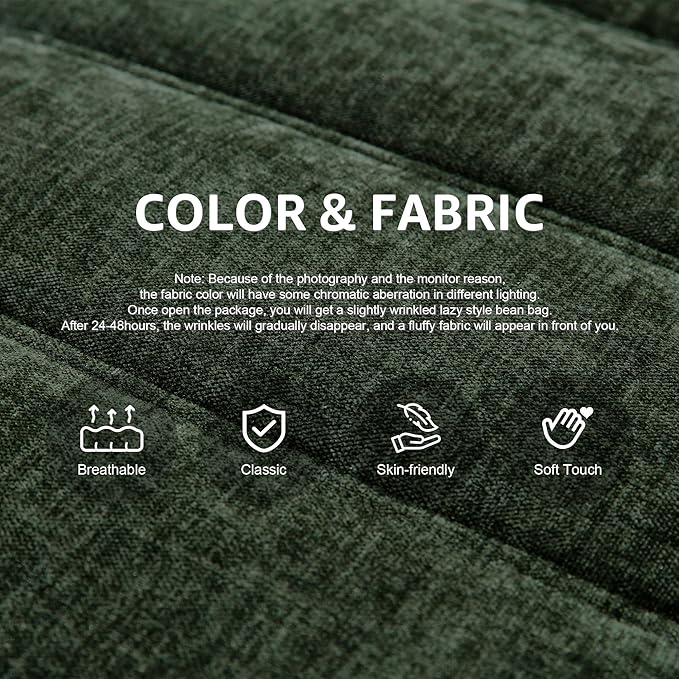 Bean Bag Chairs for Adults Giant Bean Bag Chair Memory Foam BeanBag Chair Bean - Image 4