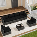 LOUVIXA 7 Piece Outdoor Patio Furniture Set, Outdoor Sectional Sofa, Wicker by LOUVIXA