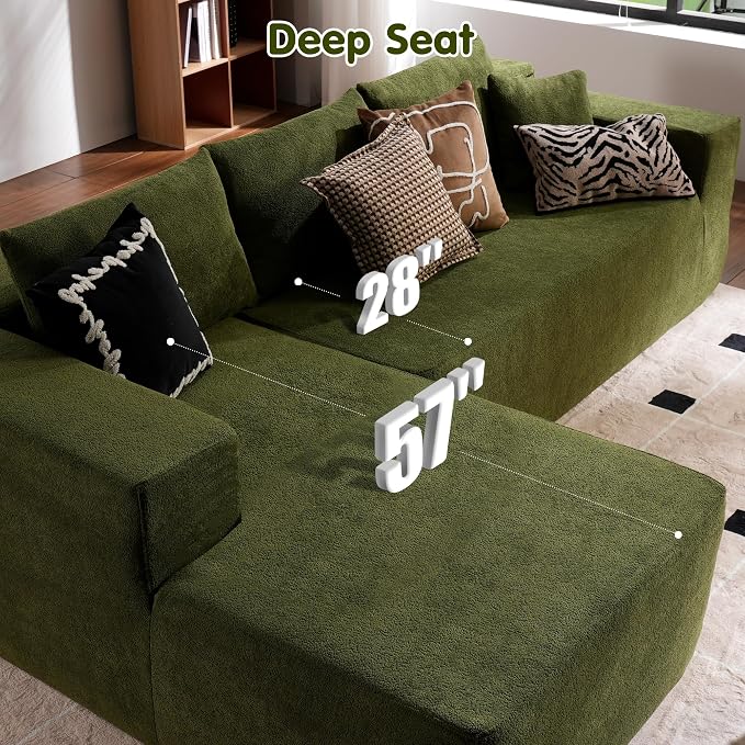 ovios 104" Cloud Boneless Couch - Image 3