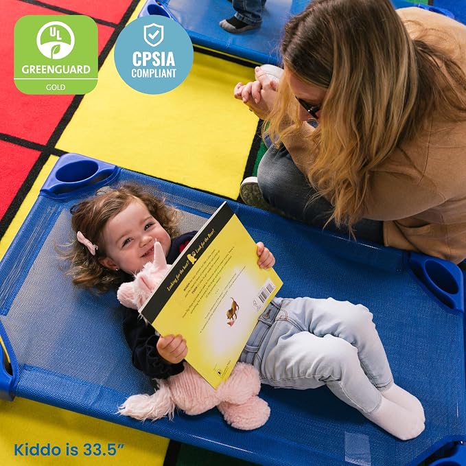 ECR4Kids Stackable Kiddie Cot, Ready-To-Assemble, Toddler Size, Classroom - Image 7
