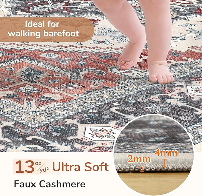 OPPODREAM Soft Area Rugs 5x7, 5x7 Washable Rug - Image 2