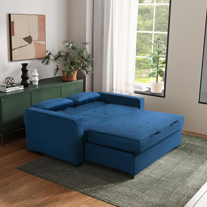 Serta Ainsley 66.5" Convertible Sleeper Loveseat, Full Size, Dreamcoil Comfort - Image 7