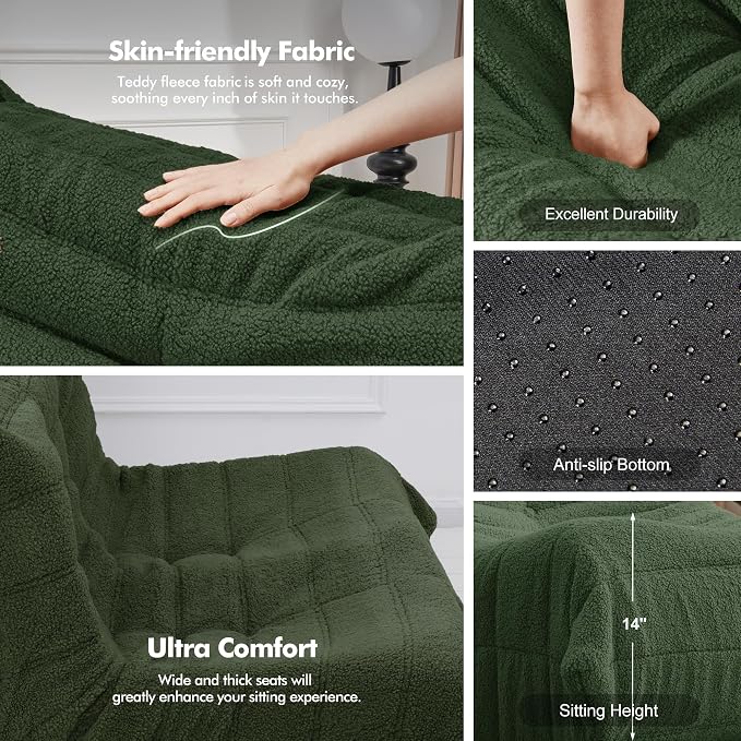 Bean Bag Loveseat Chair Big Sofa Beanbag Chair - Image 6