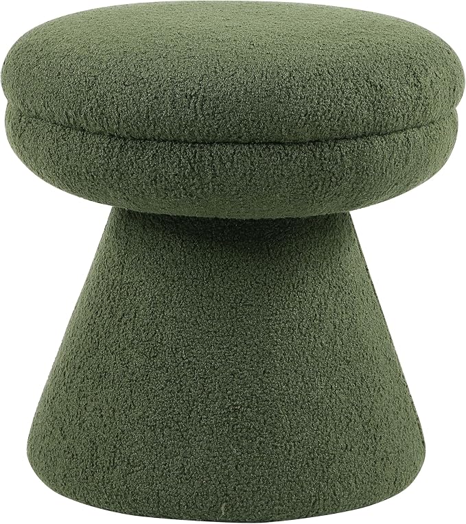 Furniture of America Rami Modern 18-inch Mushroom-Shape Upholstered Ottoman by FurnitureofAmerica