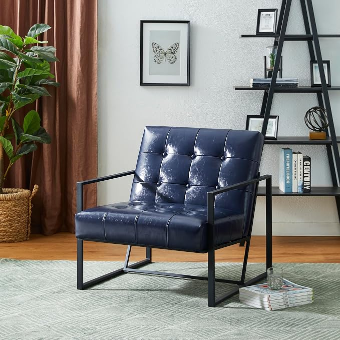 Glitzhome Mid Century Modern Accent Chairs Set of 2, Modern Living Room Chairs - Image 7