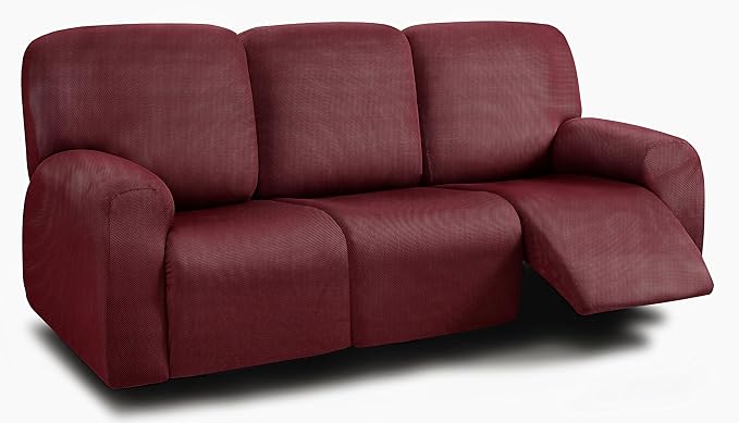 ULTICOR 8-Pieces Recliner Sofa Covers, Yarn Dyed Stretch Reclining Couch Covers by ULTICOR