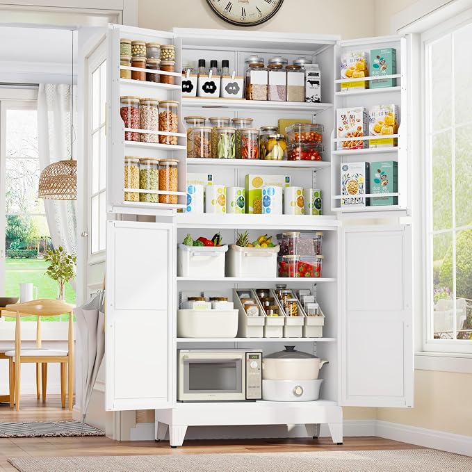 GAIOUS 74.8" Tall Metal Food Cabinet, Storage Cabinets by GAIOUS