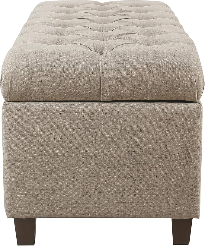 Homepop Home Decor | Tufted Ainsley Button Storage Ottoman Bench - Image 6