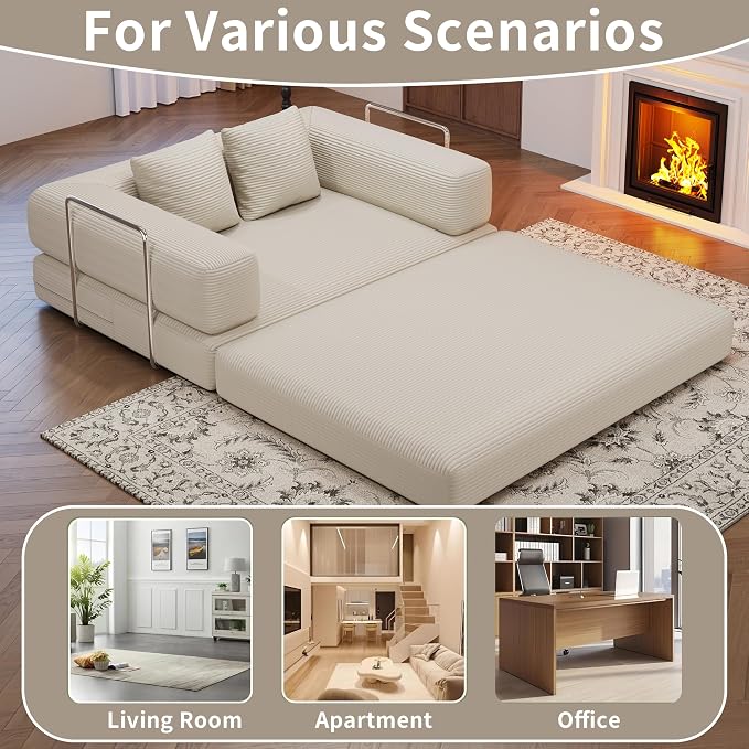 BSHOMGI 4 in 1 Futon Sofa Bed Queen Size - Image 3