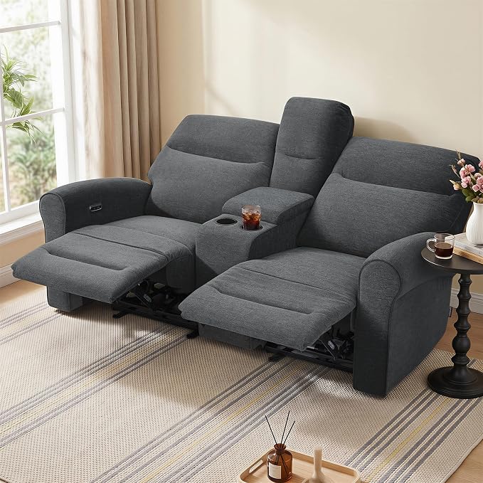MCombo 78.3" Wall Hugger Power Loveseat Recliner Sofa - Image 6