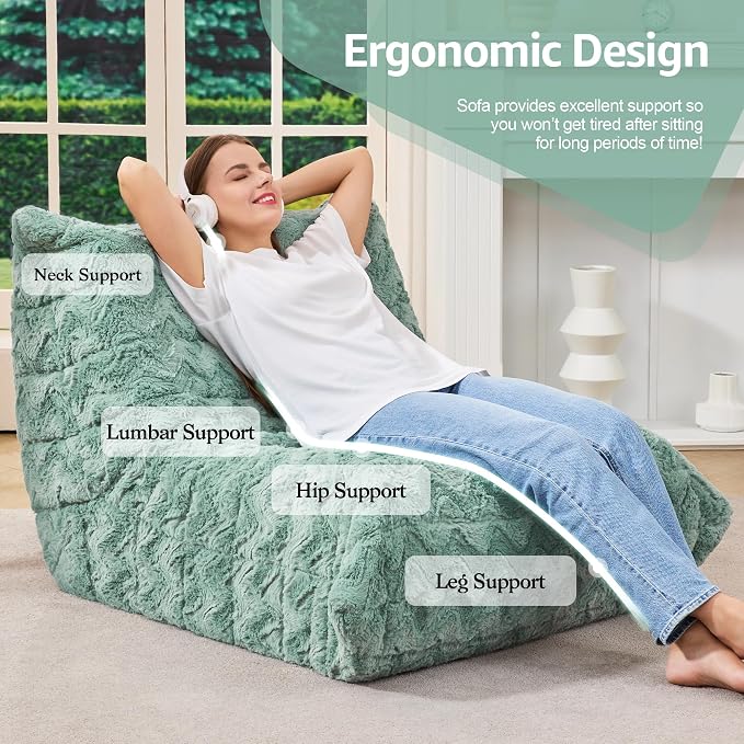Bean Bag Chairs for Adults Giant Bean Bag Chair Memory Foam BeanBag Chair Bean - Image 5