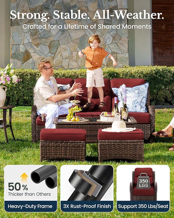 HILLGA 10-Piece Luxury Patio Furniture Set - Image 6